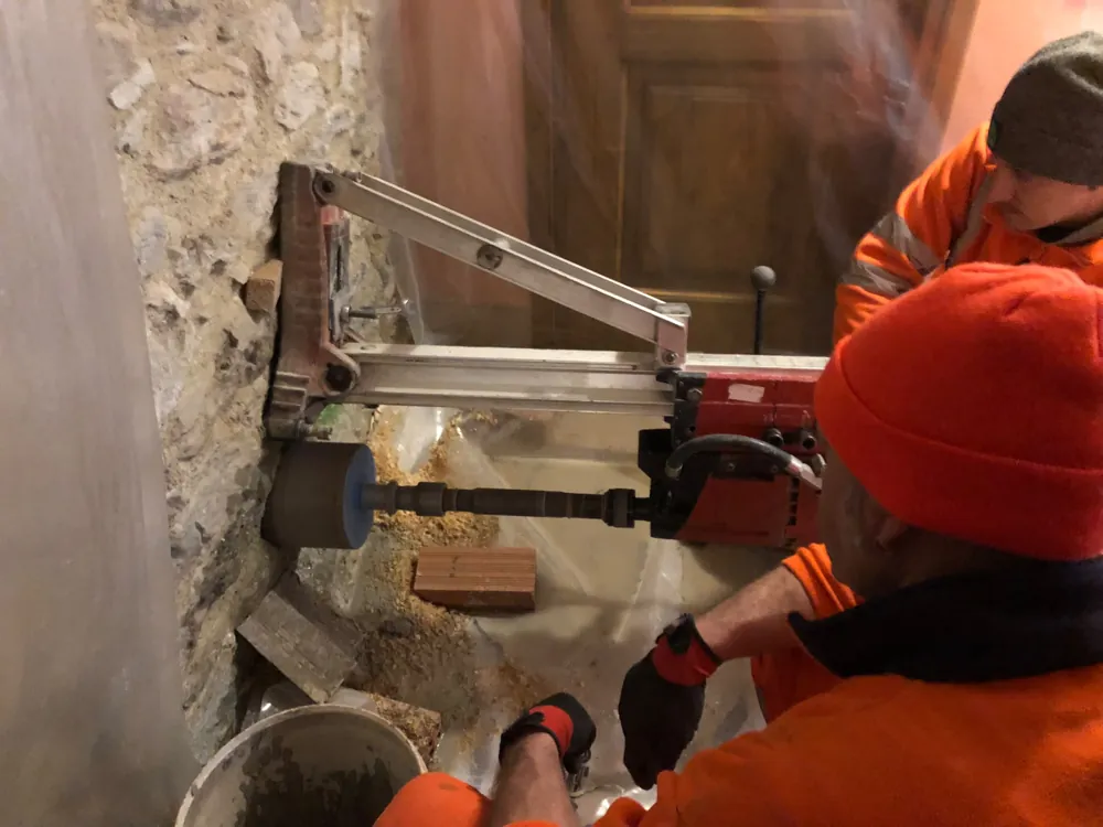 La realizzazione dei fori — installazione reale Silent
