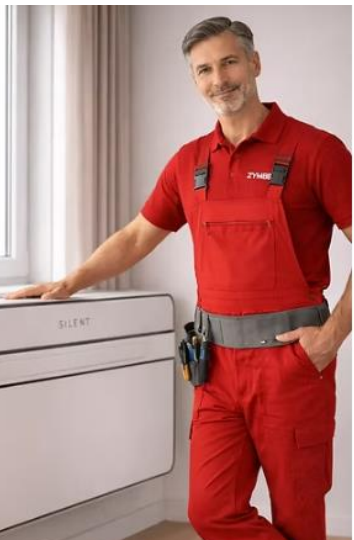 Tecnico accanto a un climatizzatore Silent